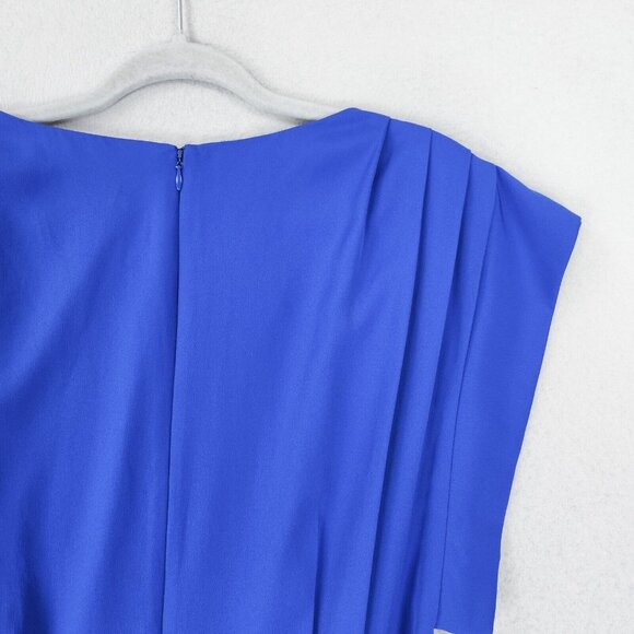 Eliza J Dress Womens 10 Blue Belted Sheath Kimono Business Casual Knee Length - Picture 13 of 14